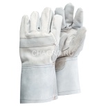 Перчатки пескоструйщика, кожа, хлопок подкладка, длина 350 мм 