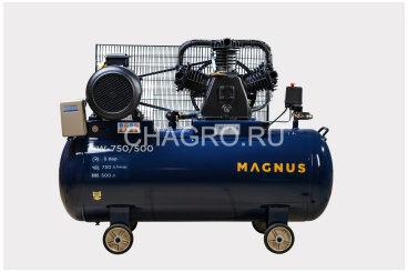 Компрессор воздушный Magnus KW-750/500 (8атм.,5,5кВт.,380В,Ф80)